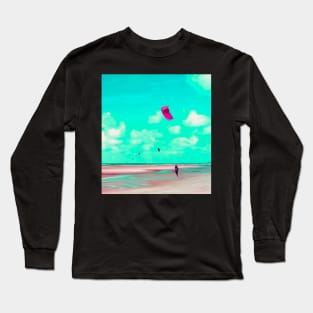Lonely Kite Beach No. 2 Long Sleeve T-Shirt